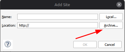 Раздел Available Software Sites